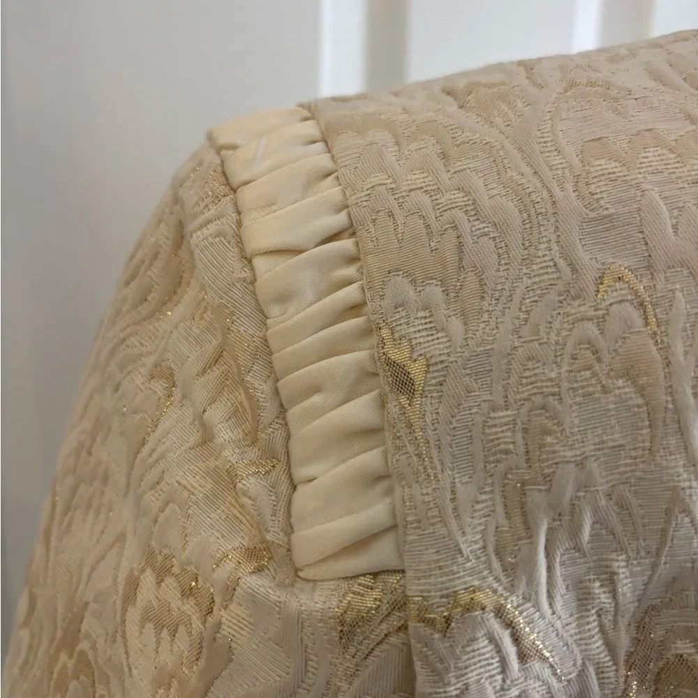 Arthur S Levine Tahari 2 Piece Gold Brocade Dress Suit Sz 2 Y2K Formal Elegant - Picture 9 of 12